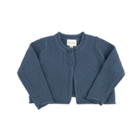 ELY'S & CO STAR KNIT COLL. CARDI + OVERALL 3PC SET