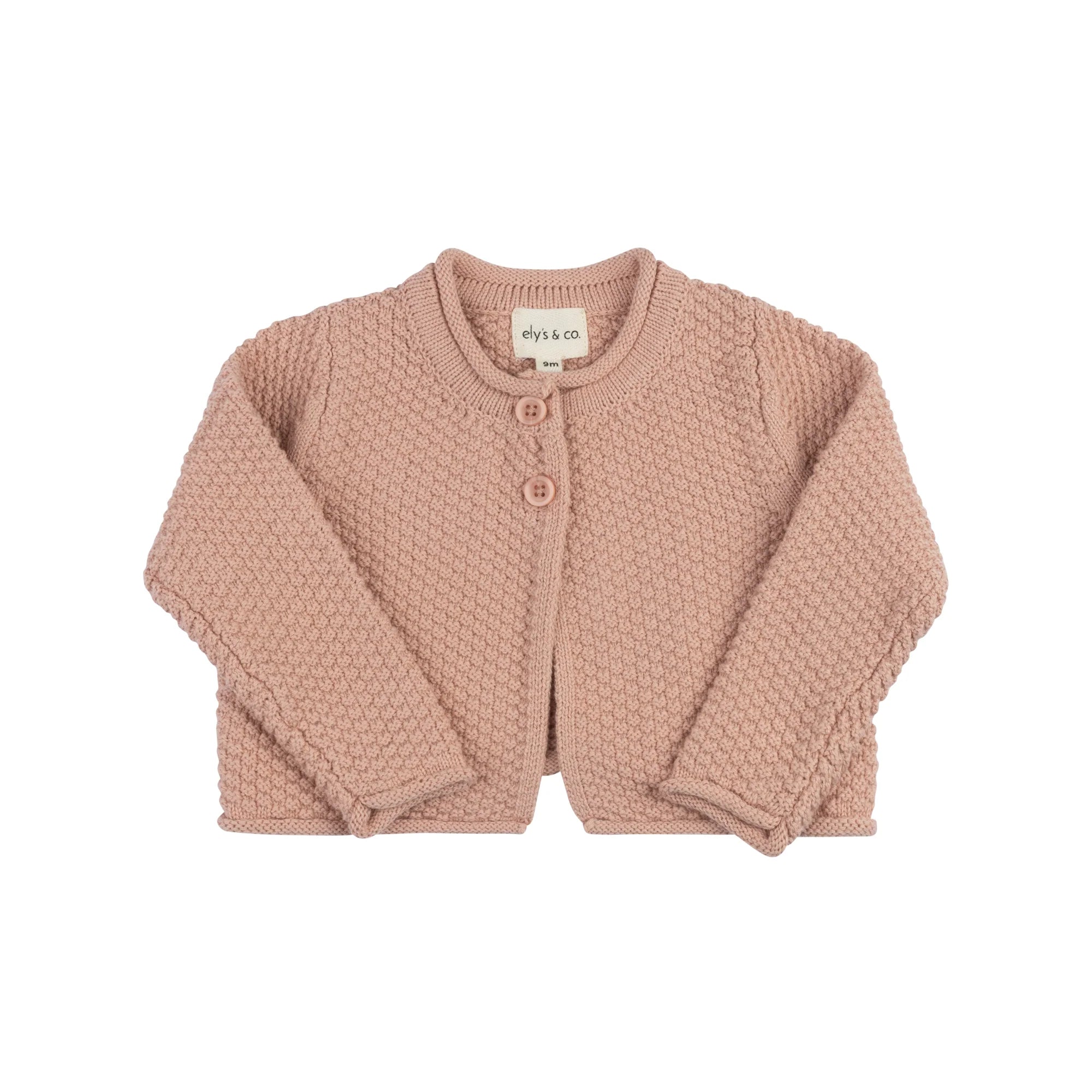 ELY'S & CO FLORAL KNIT COLL. CARDI + OVERALL 3PC SET