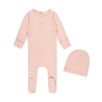 LAMOUR LOU RIBBED HENLEY FOOTIE + BEANIE