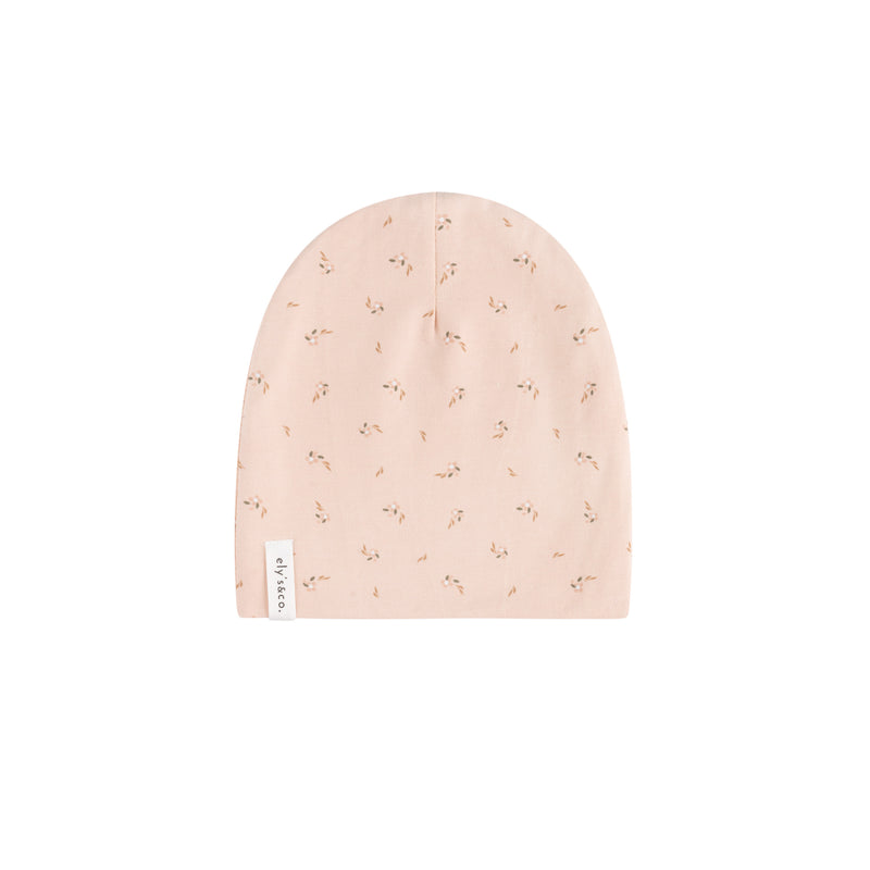 ELYS & CO PRINTED FLORAL FOOTIE + BEANIE