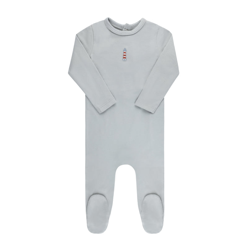 ELYS & CO EMBROIDERED NAUTICAL COTTON FOOTIE