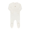 ELYS & CO EMBROIDERED FLOWER COTTON FOOTIE