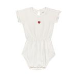ELYS & CO EMBROIDERED HEART COLLECTION ROMPER