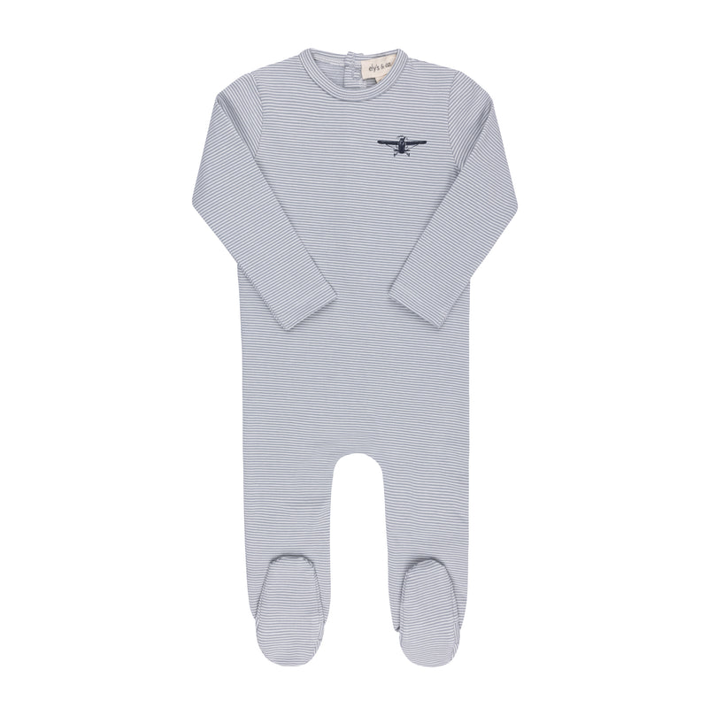 ELYS & CO ORGANIC FRENCH TERRY PREOPELLER FOOTIE