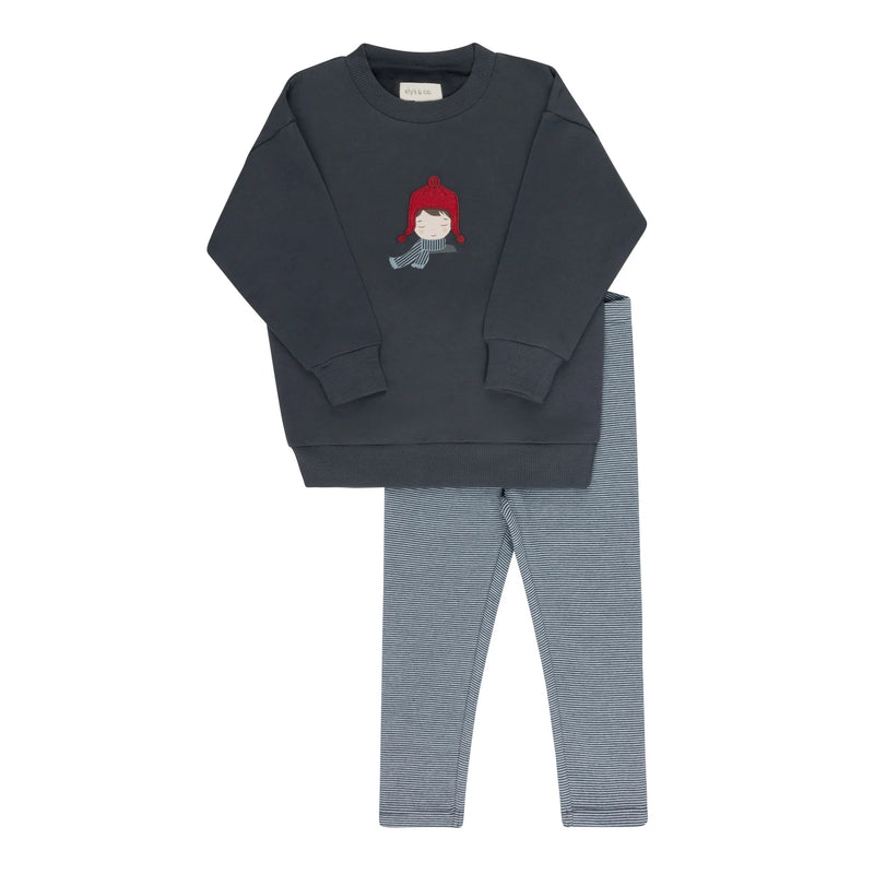 ELY'S & CO AUTUM KIDS SWEATSHIRT + LEGGINGS 2PC SET