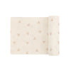 ELYS & CO VELOUR LEAF PATTERN MULSIN SWADDLE OS
