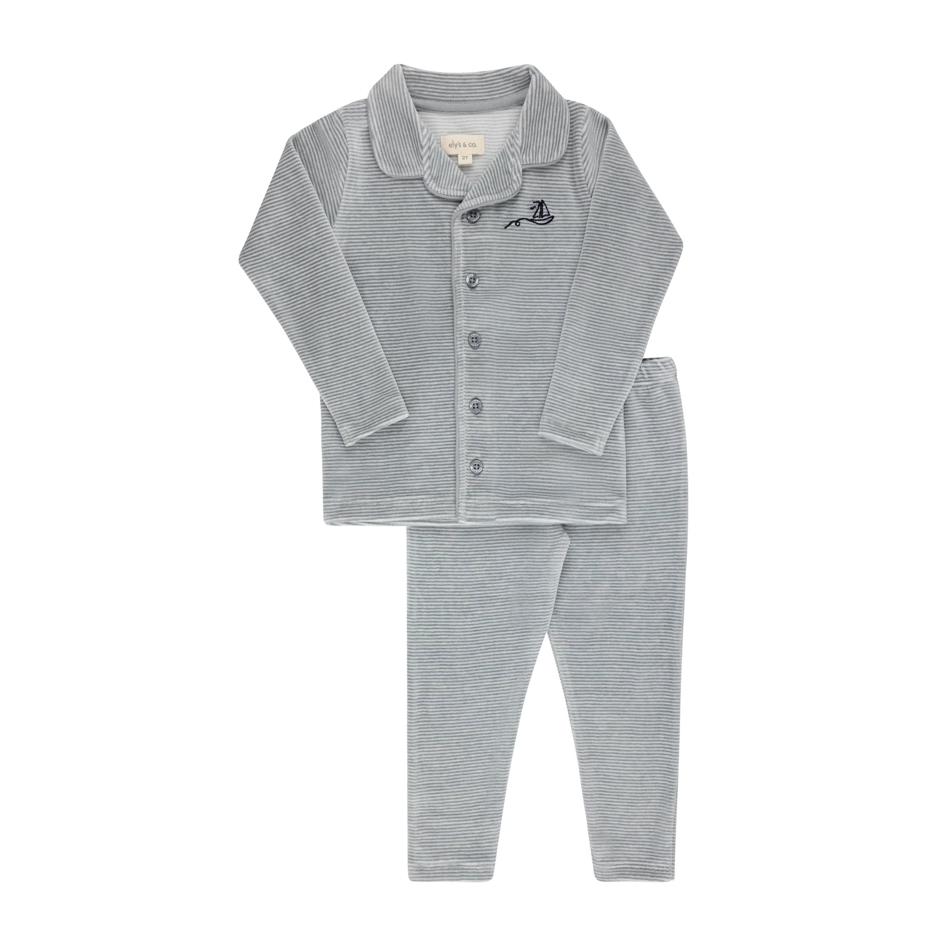 ELYS & CO VELOUR STRIPE PAJAMA