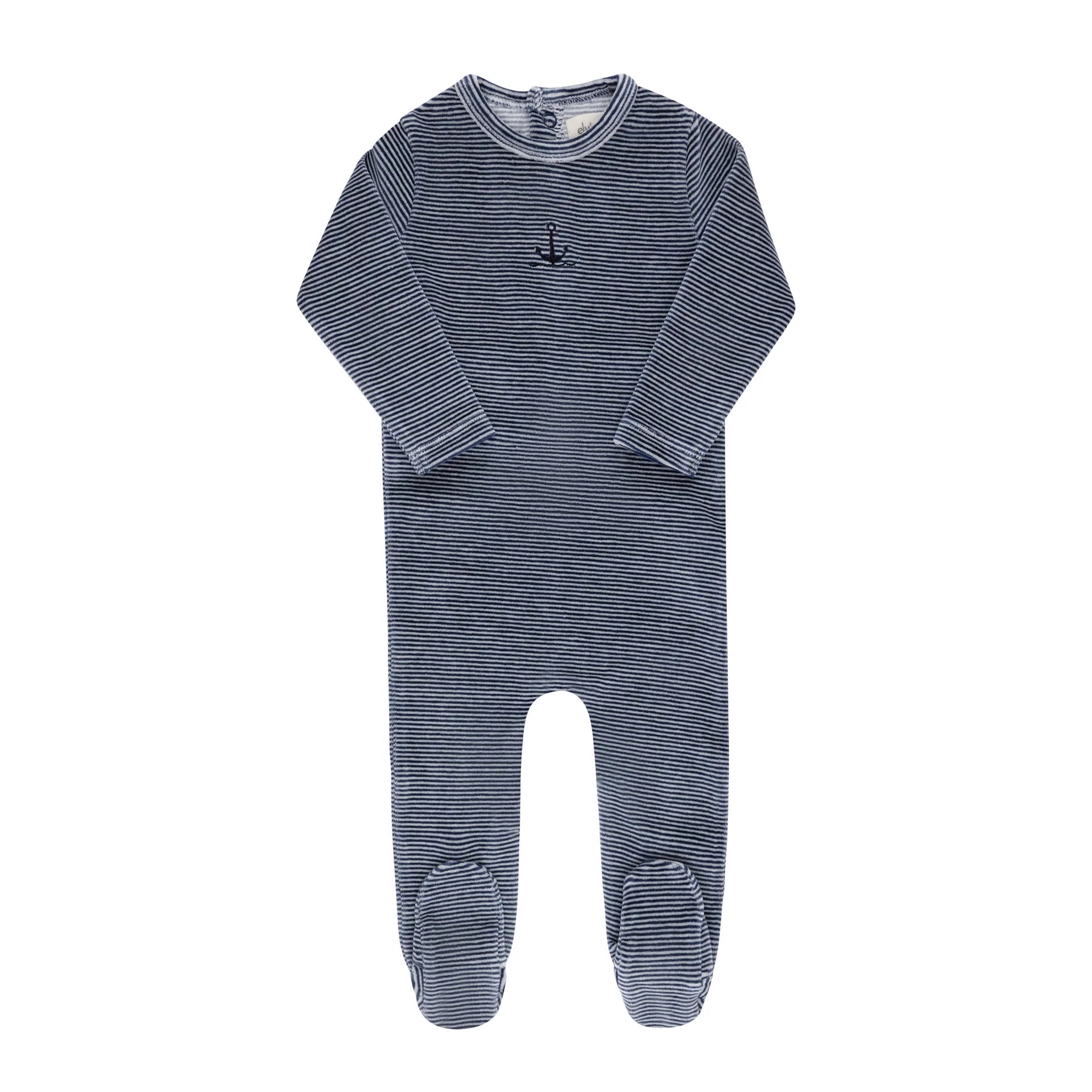 ELYS & CO VELOUR STRIPE FOOTIE