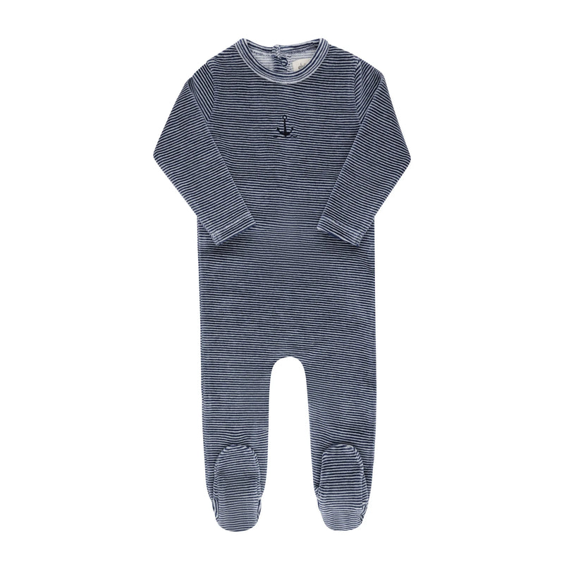 ELYS & CO VELOUR STRIPE FOOTIE