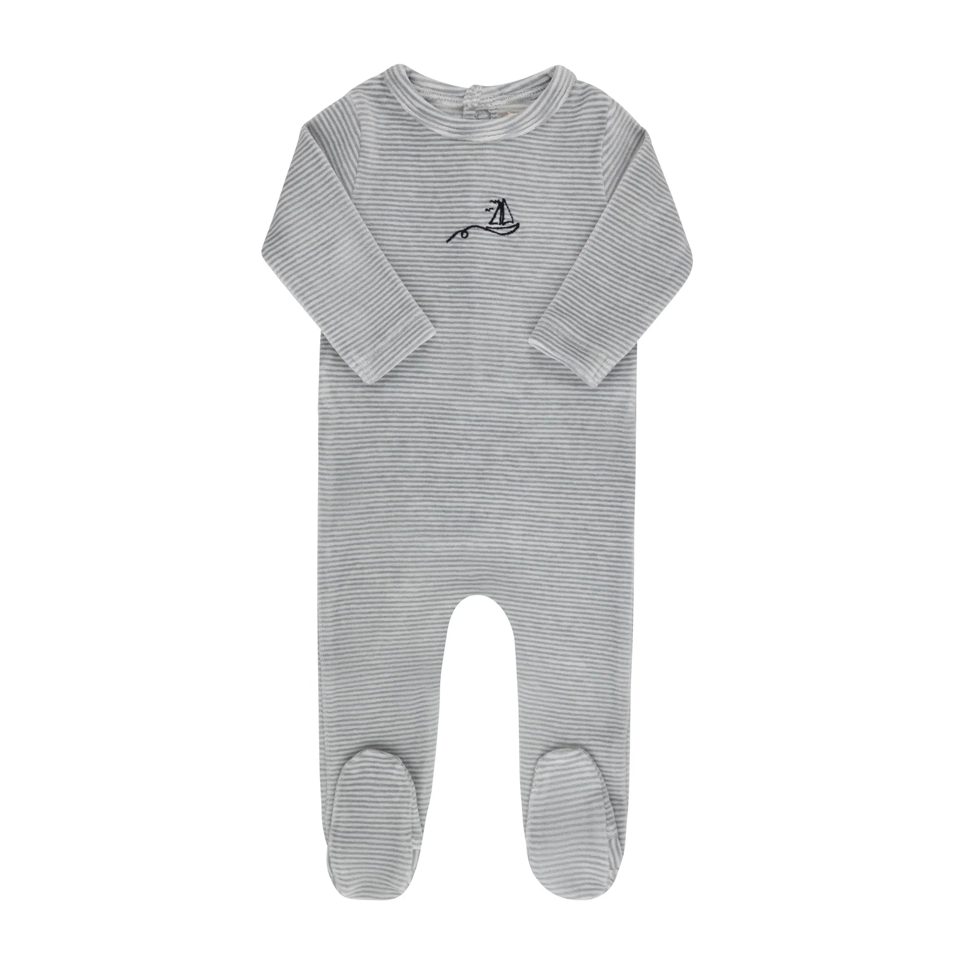ELYS & CO VELOUR STRIPE FOOTIE