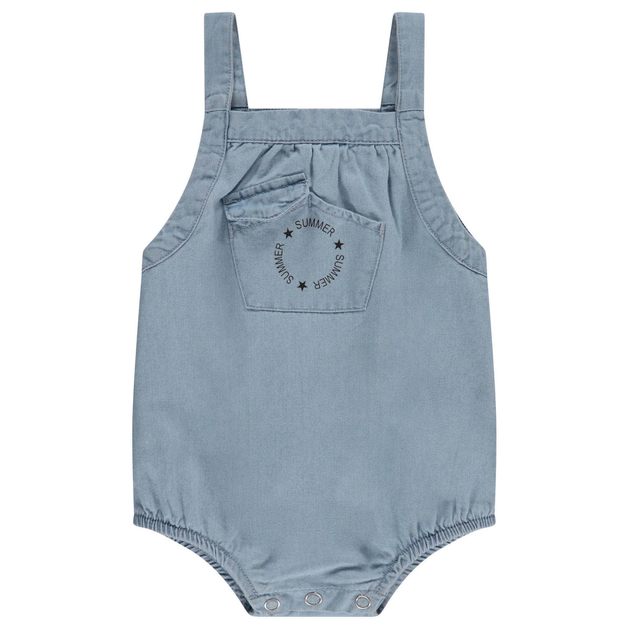 30719 PIXIE LABEL POCKET DENIM ROMPER