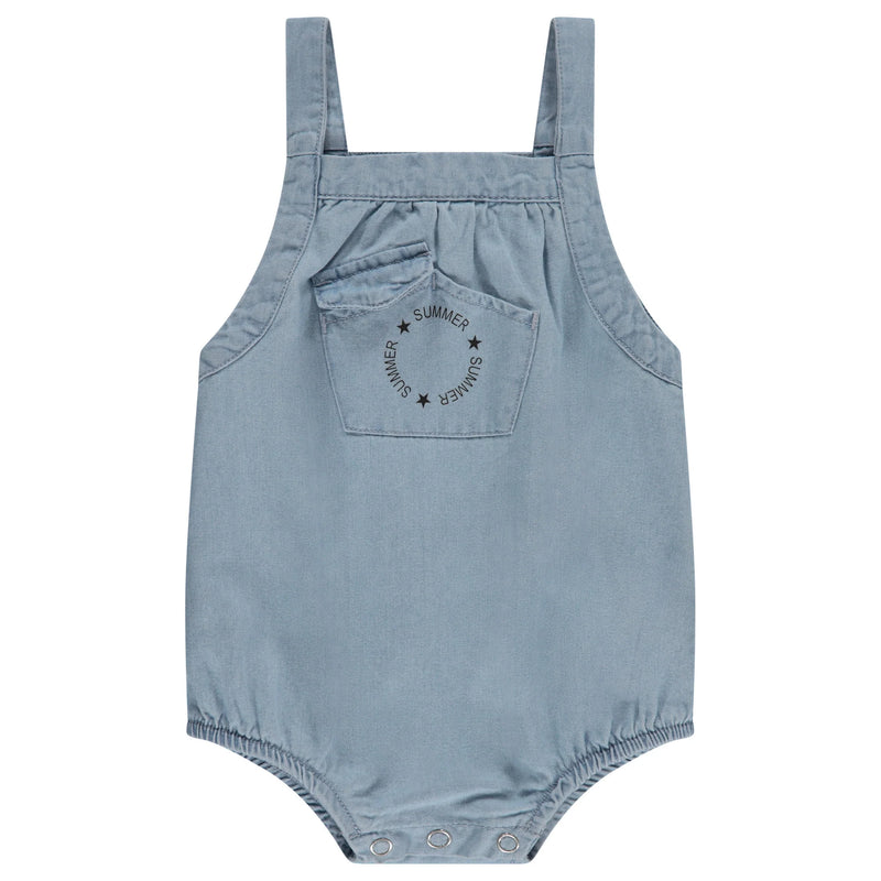 30719 PIXIE LABEL POCKET DENIM ROMPER