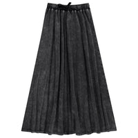 30753 PIXIE LABEL ZIG-ZAG STITCH MAXI SKIRT