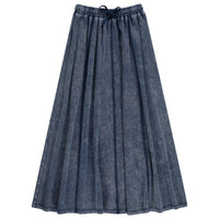 30753 PIXIE LABEL ZIG-ZAG STITCH MAXI SKIRT