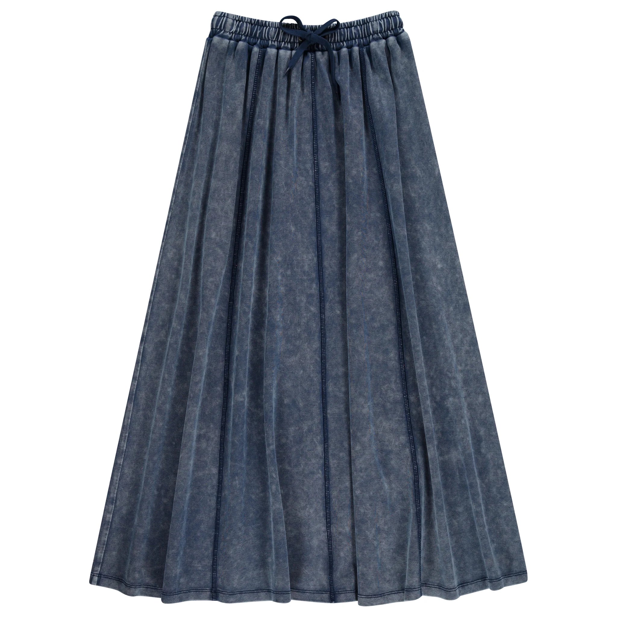 30753 PIXIE LABEL ZIG-ZAG STITCH MAXI SKIRT