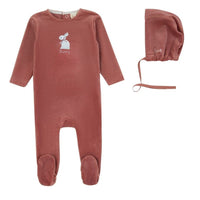 333BB BONDOUX SWEET BUNNY DEEP FOOTIE + BONNET