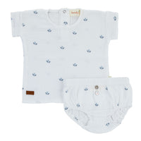 365ST BONDOUX PRINT MUSLIN SHORT 2PC SET