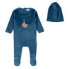 393B BONDOUX TEDDY VELOUR FOOTIE + BEANIE