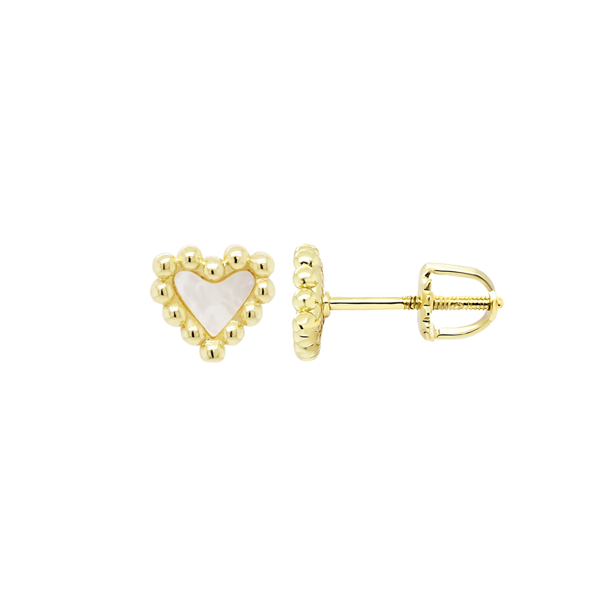 3EPS4857 DLUX GP SRS DOTTED BORDER HEART SB STUD