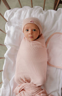 ELYS & CO GINGHAM BEAR 3PK MUSLIN SWADDLE