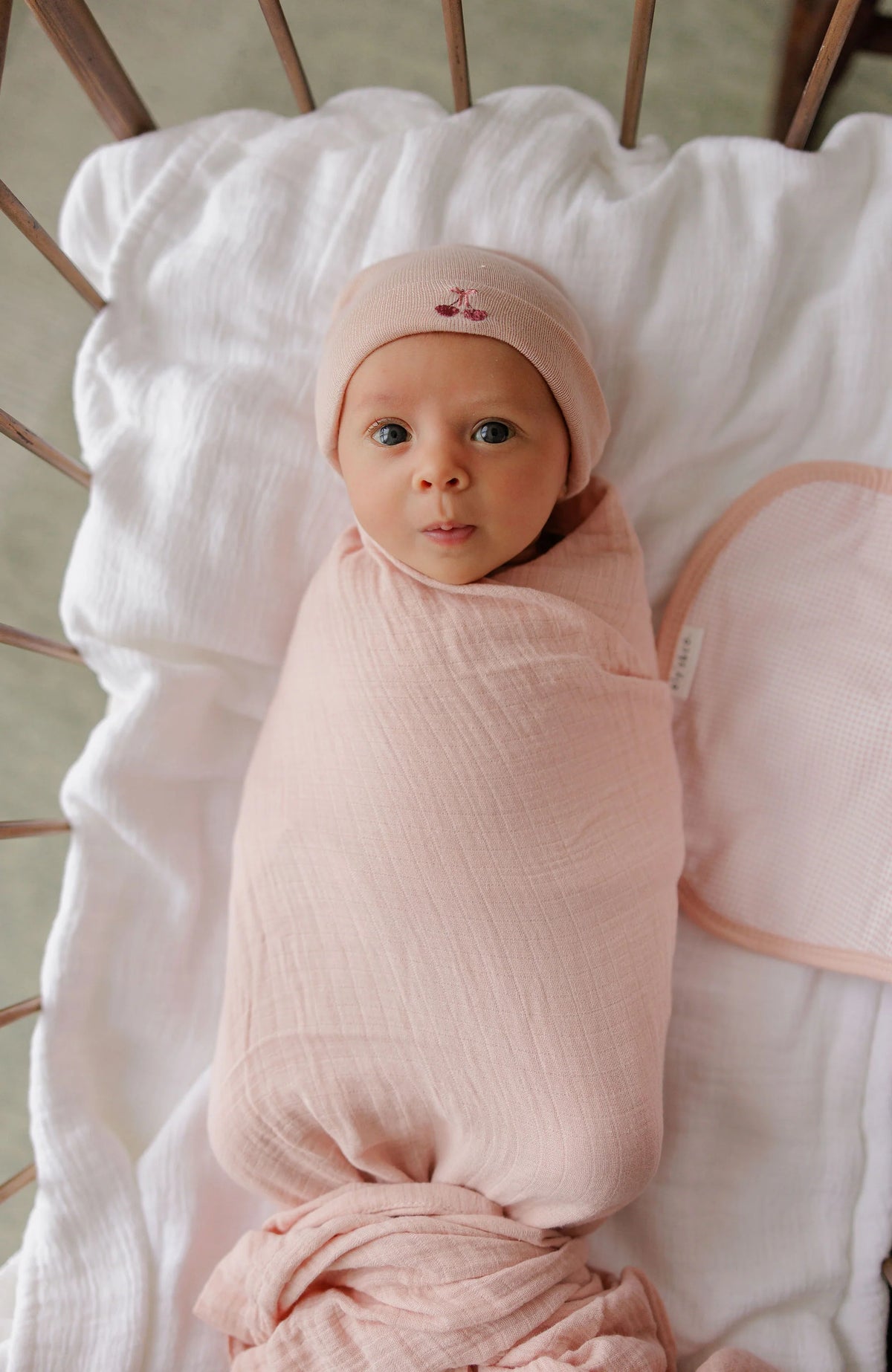 ELYS & CO GINGHAM BEAR 3PK MUSLIN SWADDLE