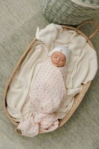 ELYS & CO ROSEBUD DIAMOND COLLECTION MUSLIN SWADDLE