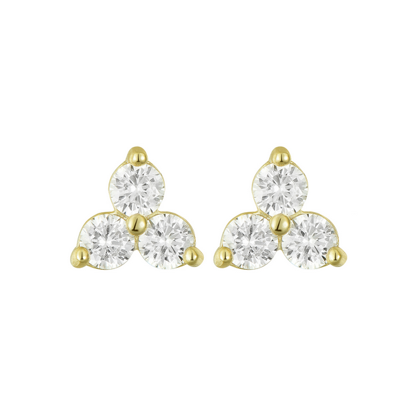 3EPS125 DLUX GP SRS TRIANGLE WHITE CZ SB EARRINGS