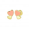 3EPS4497 DLUX GP SRS ENAMEL DOUBLE HEART SB EARRINGS