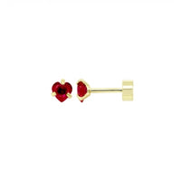 3EPS4873 GP SRS HEART SB EARRING