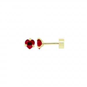 3EPS4873 GP SRS HEART SB EARRING