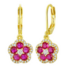 3EW4835 DLUX GP CZ SRS FLOWER LB EARRING