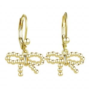 3EW4853 DLUX GP SRS HANGING TWISTED BOW LB EARRINGS