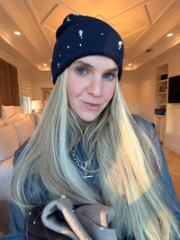 TAL NY PEARL RHINESTONE BEANIE
