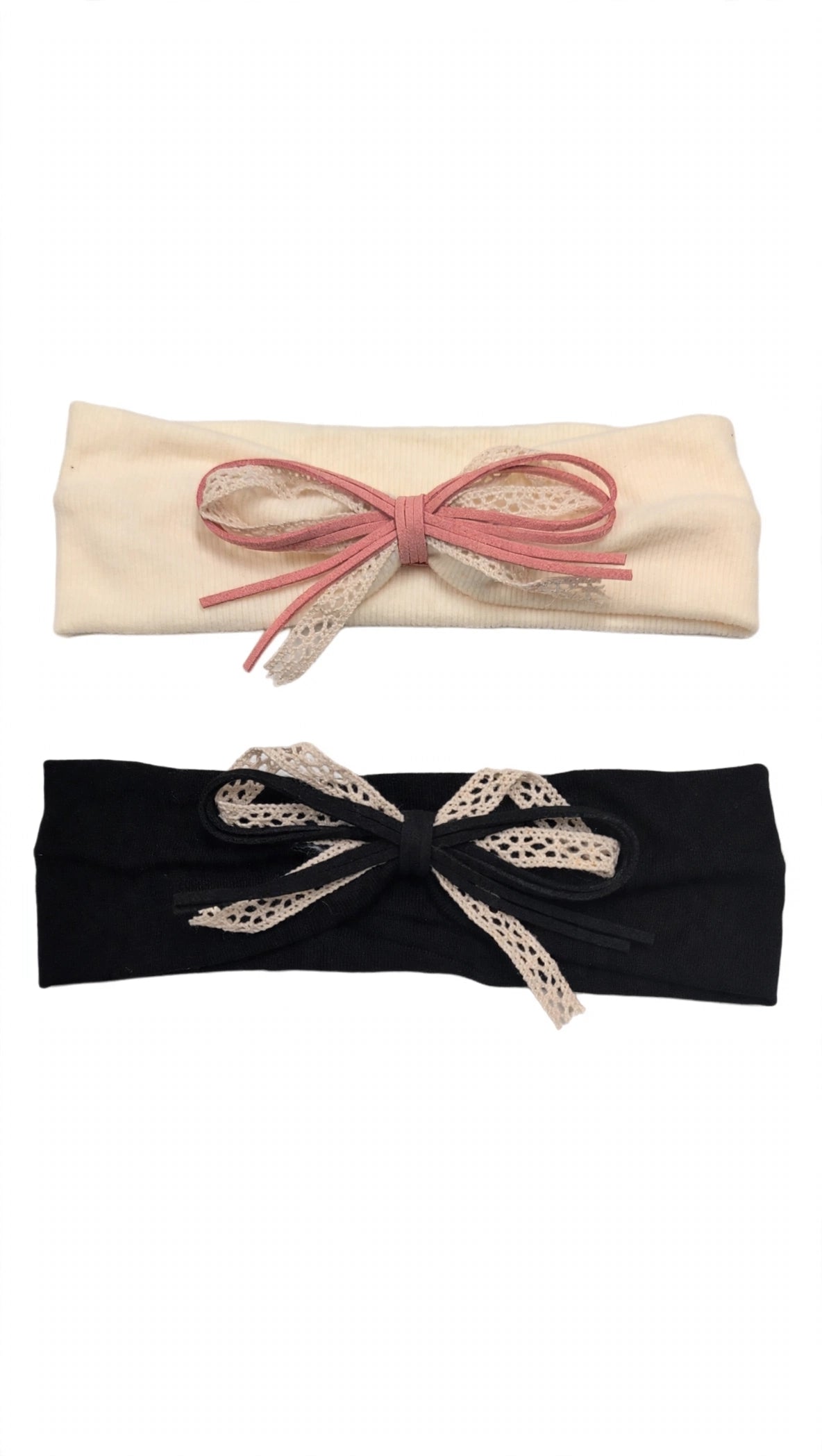 6215BAND DAZZLE SUEDE/ LACE BOW BAND