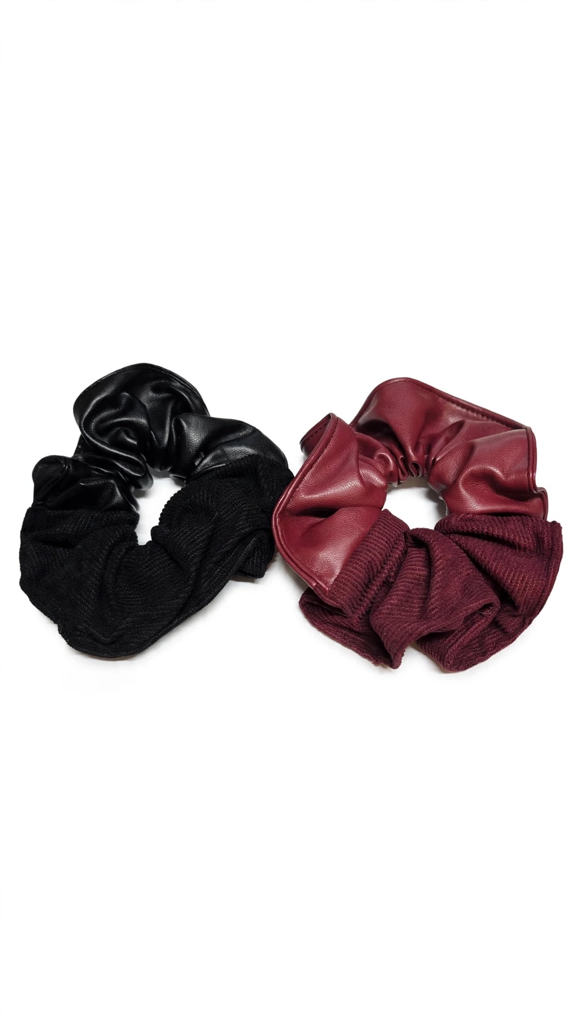 6239SC DAZZLE LEATHER CORDUROY SCRUNCHY