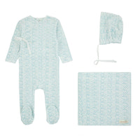 337B BONDOUX DUCK PRINT FOOTIE 3PC SET