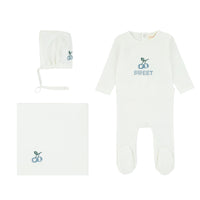 307 BONDOUX CHERRY FOOTIE LAYETTE 3PC