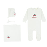 307 BONDOUX CHERRY FOOTIE LAYETTE 3PC