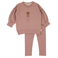 430LG BONDOUX BEBE FADED PRINT 2PC
