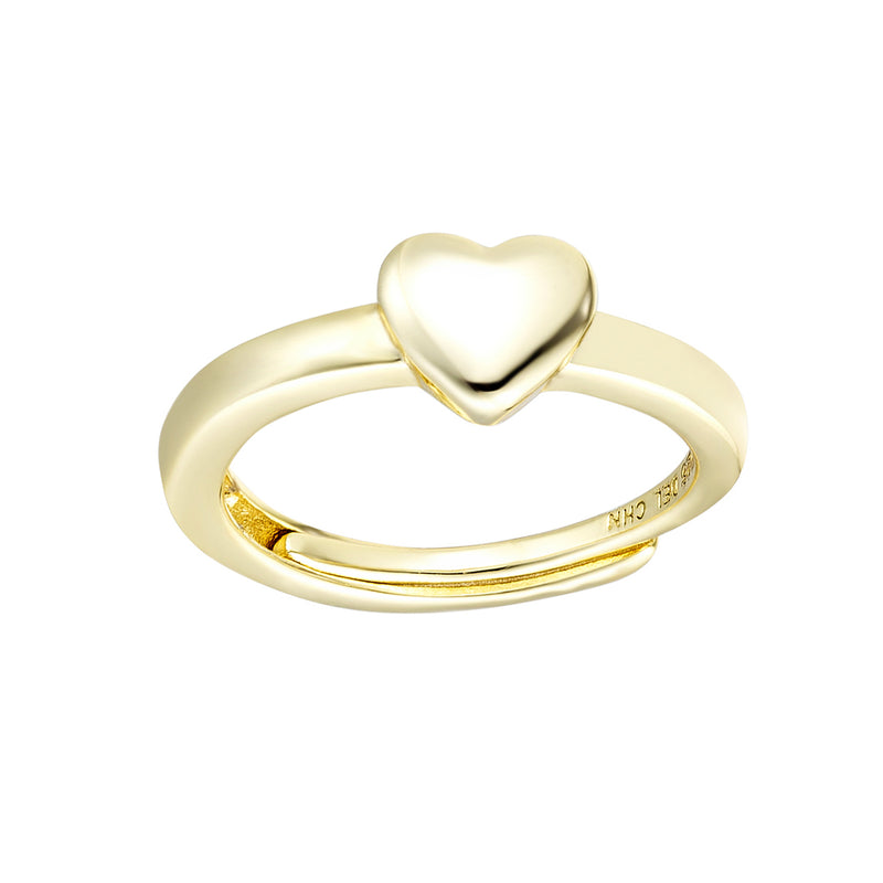 8R881 DLUX GP SS HEART ADJUSTABLE NB BABY RING