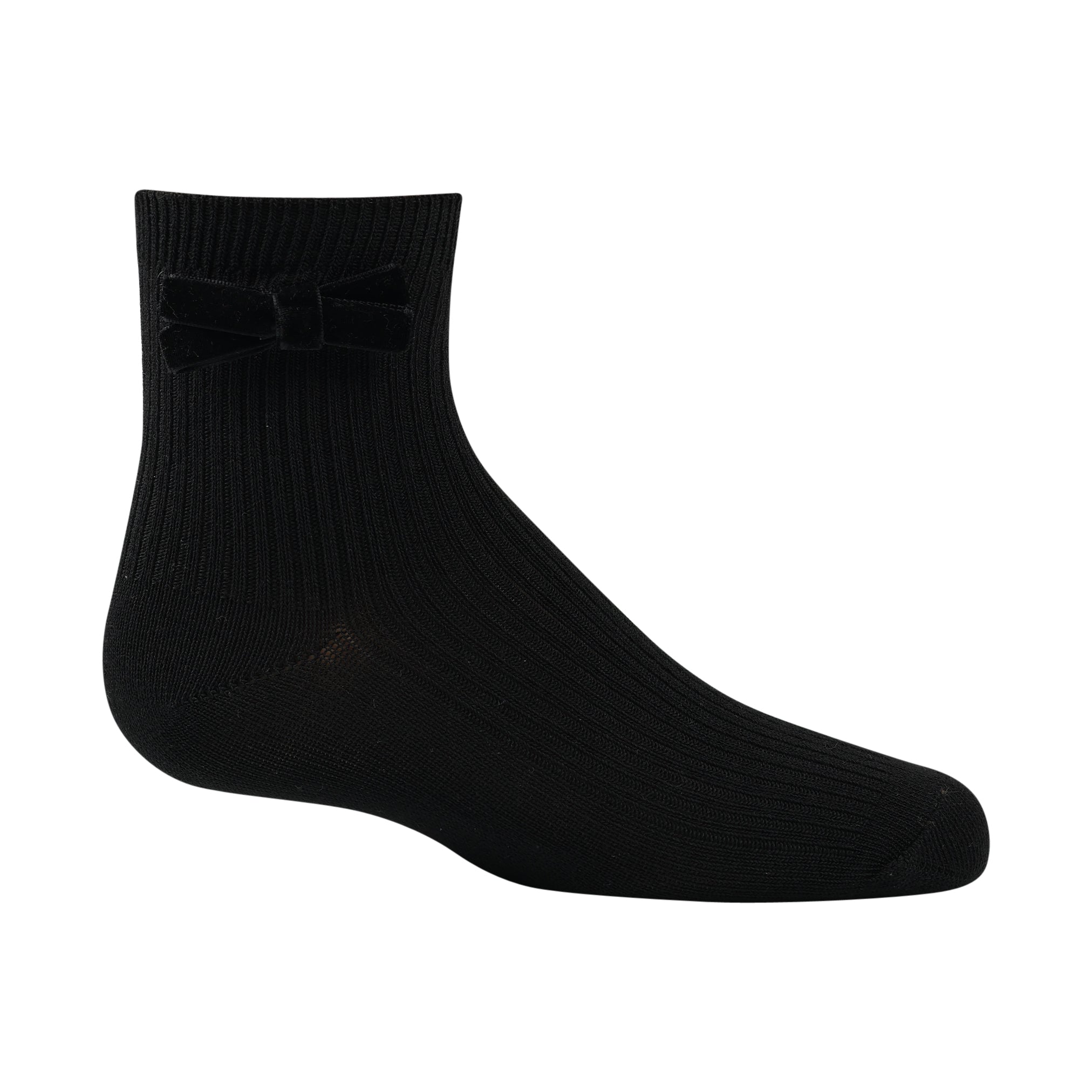 915 ZUBII CLASSIC VELVET BOW ANKLE SOCK