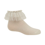 916 ZUBII TULLE DOUBLE RUFFLE ANKLE SOCK