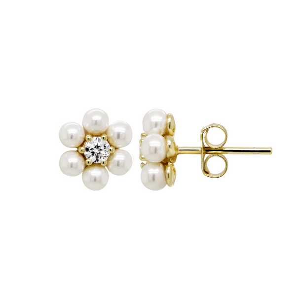 9EP522 DLUX GP SS PEARL POST EARRING