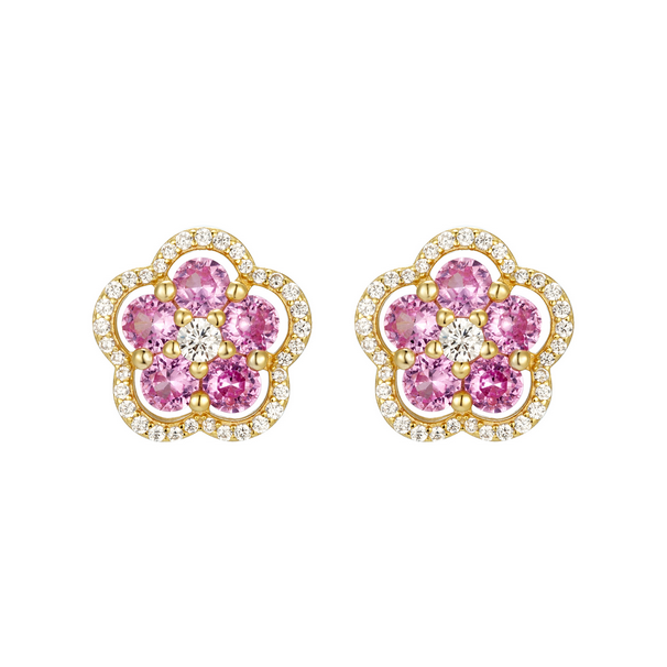 9EP649 DLUX GP SS FLOWER POST EARRINGS