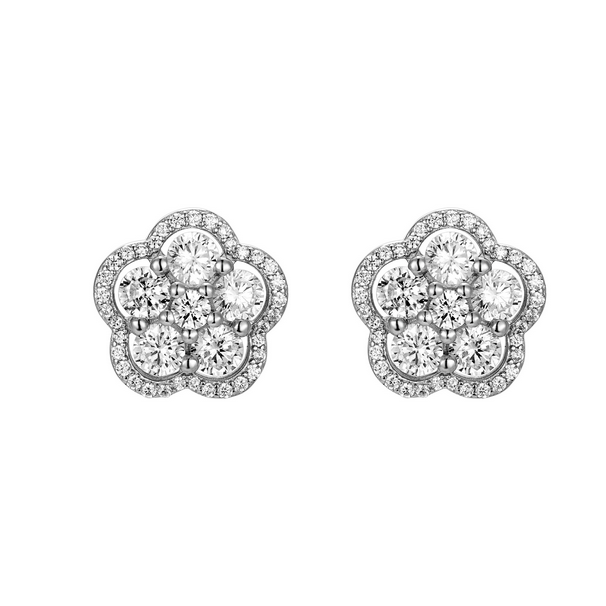 9EP649 DLUX GP SS FLOWER POST EARRINGS