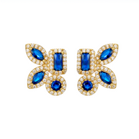 9EP650 DLUX GP SS ASSORTED SHAPE STONES EARRINGS