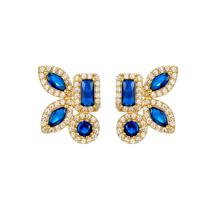9EP650 DLUX GP SS ASSORTED SHAPE STONES EARRINGS
