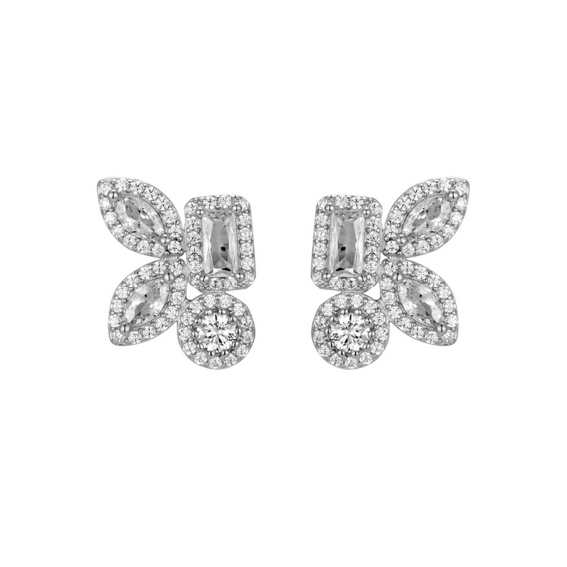 9EP650 DLUX GP SS ASSORTED SHAPE STONES EARRINGS
