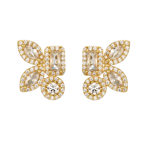 9EP650 DLUX GP SS ASSORTED SHAPE STONES EARRINGS
