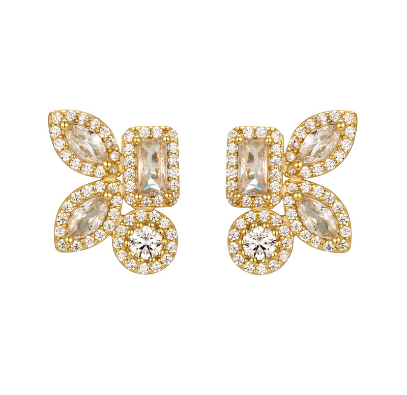 9EP650 DLUX GP SS ASSORTED SHAPE STONES EARRINGS